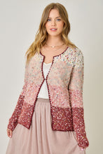 Load image into Gallery viewer, Melange Color Block Cardigan
