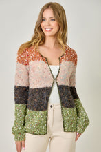 Load image into Gallery viewer, Melange Color Block Cardigan
