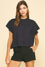 Load image into Gallery viewer, Cap Sleeve Button Down Sweater
