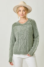 Load image into Gallery viewer, Washed Cable Sweater
