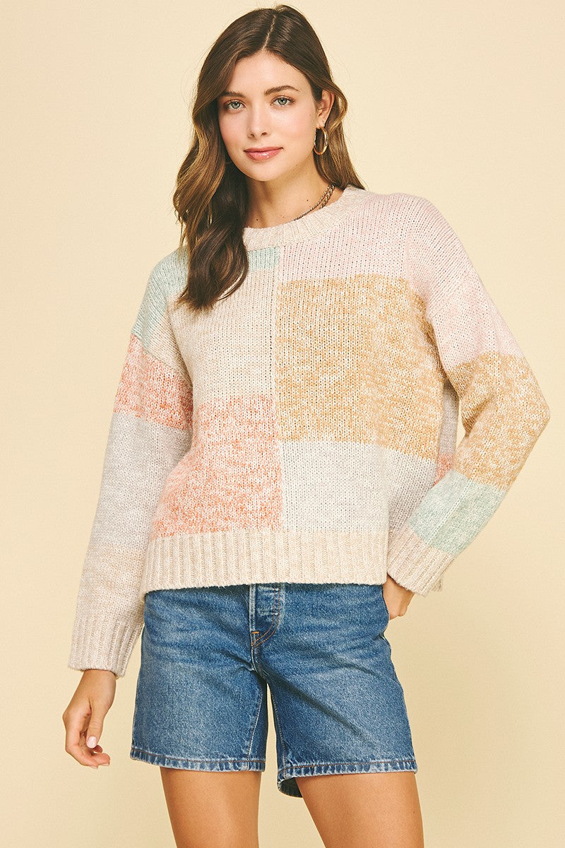 Colorblock Crew Sweater