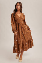 Load image into Gallery viewer, Button Down Embroidery Corduroy Midi Dress
