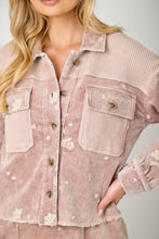 Load image into Gallery viewer, Washed Embroidery Mixed Jacket
