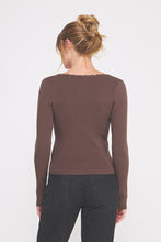 Load image into Gallery viewer, Fine Gauge Square Neck With Lace Trim
