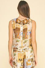 Load image into Gallery viewer, Sleeveless Back Button Down Top &amp; Wide Leg Pant Set
