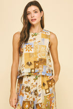 Load image into Gallery viewer, Sleeveless Back Button Down Top &amp; Wide Leg Pant Set
