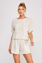 Load image into Gallery viewer, Floral Embroidered Soft Linen Dolman Top
