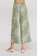 Load image into Gallery viewer, Floral Embroidered Soft Linen Cropped Pant
