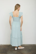 Load image into Gallery viewer, Button Down Smocked Ruffle Detail Midi Dress
