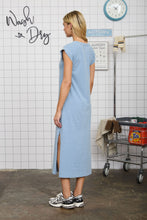 Load image into Gallery viewer, Short Sleeve Side Slit Knit T Shirt Midi Dress
