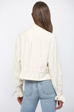 Load image into Gallery viewer, Stand Collar Drawstring Utility Jacket

