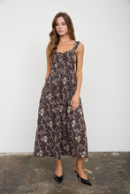 Load image into Gallery viewer, Embroidered Floral Sweetheart Midi Dress
