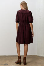 Load image into Gallery viewer, Charming Corduroy V Neck Mini Dress
