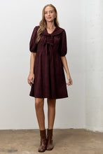 Load image into Gallery viewer, Charming Corduroy V Neck Mini Dress
