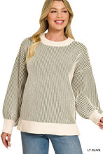 Load image into Gallery viewer, Two Tone Crewneck Sweater
