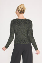 Load image into Gallery viewer, Glitter Burnout Floral Knit Long Sleeve Top
