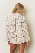 Load image into Gallery viewer, Floral Print Snap Button Quilted Jacket
