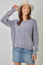 Load image into Gallery viewer, Washed Cable Sweater
