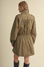 Load image into Gallery viewer, Utility Dress with Stand Up Collar
