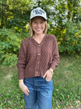 Load image into Gallery viewer, Chunky Cable Knit Button Down Cardigan
