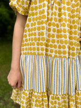 Load image into Gallery viewer, Marigold Mixed Print Tiered Dress

