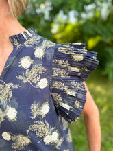 Load image into Gallery viewer, Navy Floral Print Top
