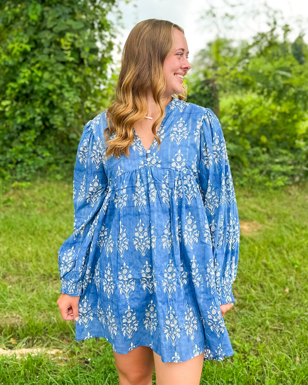 Fern Provincial Blue Dress