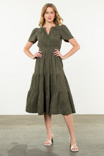 Load image into Gallery viewer, Olive Smocked Waist Tiered Dress
