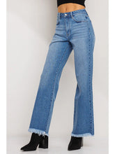 Load image into Gallery viewer, High Rise Wide Leg Frayed Hem Jeans
