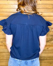 Load image into Gallery viewer, Bow Ruffle Sleeve Top
