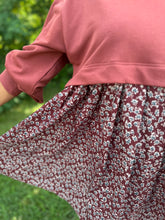 Load image into Gallery viewer, Merlot Mixed Floral Mini Dress
