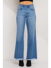 Load image into Gallery viewer, High Rise Wide Leg Frayed Hem Jeans
