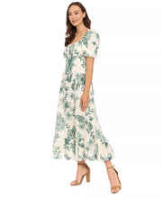 Load image into Gallery viewer, Puff Sleeve Empire Waist Midi Dress
