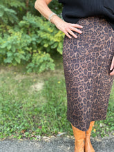 Load image into Gallery viewer, Cheetah Suede Skirt
