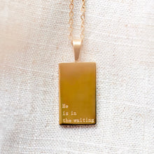 Load image into Gallery viewer, 18 kt Square Encouragement Necklace
