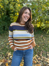 Load image into Gallery viewer, Color Block Striped Sweater Top
