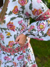 Load image into Gallery viewer, Pink Chinoiserie Kim Maxi Dress

