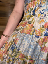 Load image into Gallery viewer, Smocked Puff Sleeve Floral Print Maxi Dress
