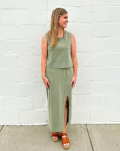 Load image into Gallery viewer, Washed Cotton Knit Tank and Skirt Set
