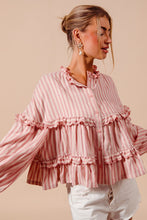 Load image into Gallery viewer, Stripe Reversible Flowy Boho Top
