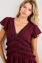 Load image into Gallery viewer, Deep V Neck Tiered Midi Dress
