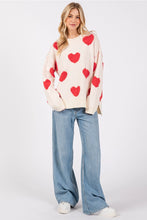 Load image into Gallery viewer, Oversized Valentine Heart Sweater
