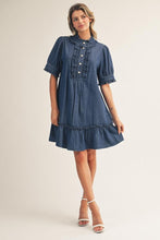 Load image into Gallery viewer, Ruffle Detail Lovely Denim Dress
