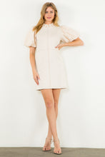 Load image into Gallery viewer, Puff Sleeve Suede Dress
