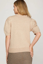Load image into Gallery viewer, Short Sleeve Ruffle Neck Top
