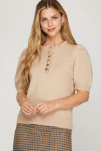 Load image into Gallery viewer, Short Sleeve Ruffle Neck Top
