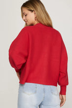Load image into Gallery viewer, Long Sleeve Front Bow Sweater Cardigan
