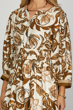 Load image into Gallery viewer, 3/4 Sleeve Floral Woven Midi Dress
