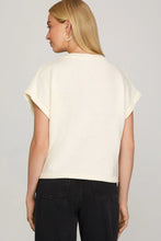 Load image into Gallery viewer, Drop Short Sleeve Puppy Knit Sweater
