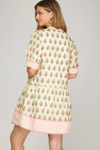 Load image into Gallery viewer, Woven Printed Button Down Mini Dress
